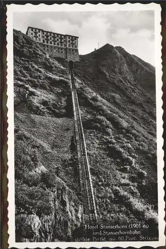 Bergbahn Stanserhornbahn Hotel Stanserhorn Kulm Kat. Bahnen