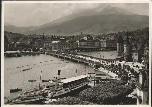 Dampfer Seitenrad Neue Seebruecke Schweiz  Kat. Schiffe