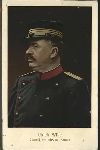 Generaele Ulrich Wille Schweiz Armee Kat. Militaria
