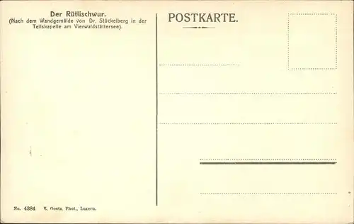 Tell Wilhelm Nr. 4384 Ruetlischwur Dr. Stueckelberg Kat. Persoenlichkeiten