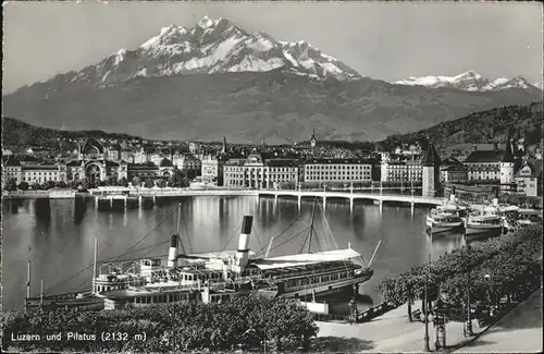 Dampfer Binnenschifffahrt Luzern Pilatus Kat. Schiffe