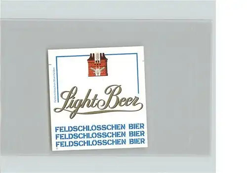 Bier Light Feldschloesschen Rheinfelden Schweiz Kat. Lebensmittel