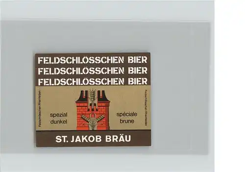 Bier Feldschloesschen Rheinfelden St. Jakob Braeu Kat. Lebensmittel