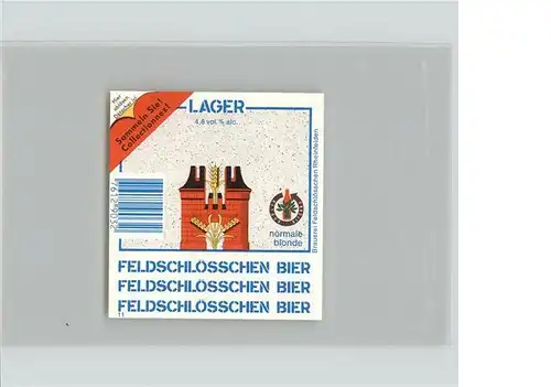 Bier Feldschloesschen Rheinfelden Schweiz Lager Kat. Lebensmittel