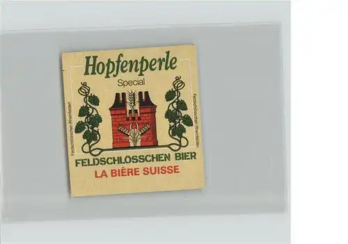 Bier Hopfenperle Feldschloesschen Rheinfelden Schweiz Kat. Lebensmittel