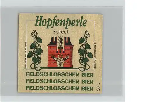 Bier Hopfenperle Feldschloesschen Rheinfelden Schweiz Kat. Lebensmittel