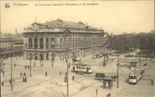 Strassenbahn Antwerpen Vlaamsche Schouwburg Handelslei Kat. Strassenbahn