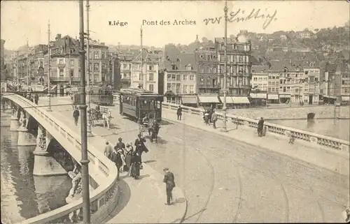 Strassenbahn Liege Pont des Arches Kat. Strassenbahn