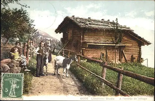 Ziege Landliche Studie 8006 Oberhofen Kat. Tiere