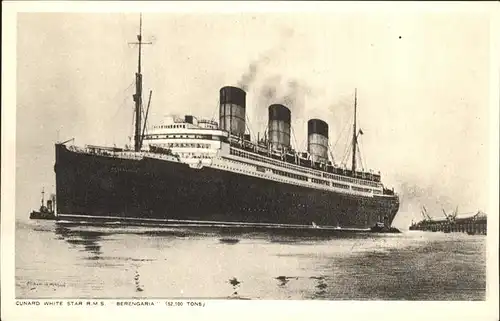 Dampfer Oceanliner R.M.S. Berengaria Cunard White Star Kat. Schiffe