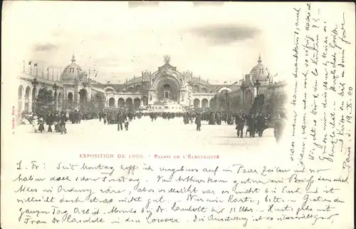 Exposition Universelle Paris 1900 Palais de l Electricite Kat. Expositions