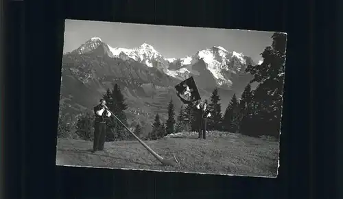 Alphorn Fahnenschwinger Schweiz Kat. Musik