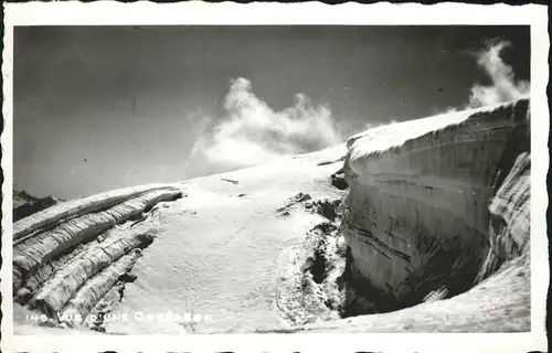 Gletscher Vue d une cravasse Kat. Berge