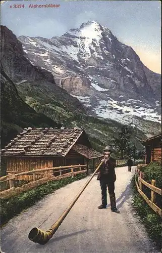 Alphorn Photoglob Zuerich Nr. 3374 Kat. Musik