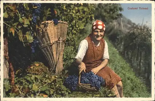 Weinberge Winzerin Tessin Ticino Kuenzli Nr. 8545 Kat. Landwirtschaft