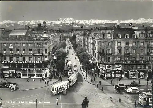 Strassenbahn Zuerich Bahnhofstrasse Kat. Strassenbahn