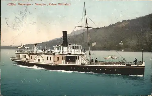 Dampfer Seitenrad Kaiser Wilhelm Bodensee Kat. Schiffe