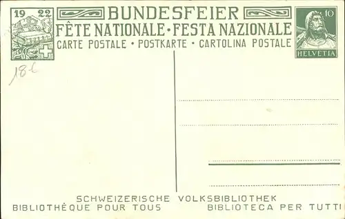 Bundesfeier Schweiz Kuenstlerkarte P. Chiesa Kat. Feiern und Feste