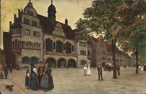 Hoffmann Heinrich Freiburg i. Br. Rathaus Kat. Kuenstlerkarte