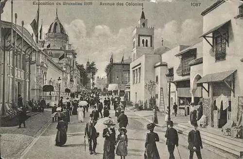 Exposition Bruxelles 1910 Avenue des Colonies / Expositions /