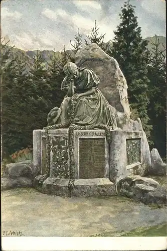 Liebich C. Kriegsgefallenen Denkmal Gutach Kat. Kuenstlerlitho
