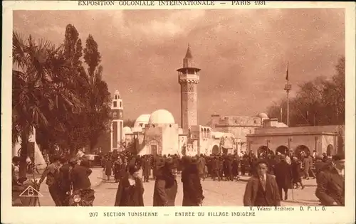 Exposition Coloniale Paris 1931 Section Tunisienne Entree Kat. Expositions