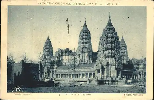 Exposition Coloniale Paris 1931 Temple D Angkon Kat. Expositions