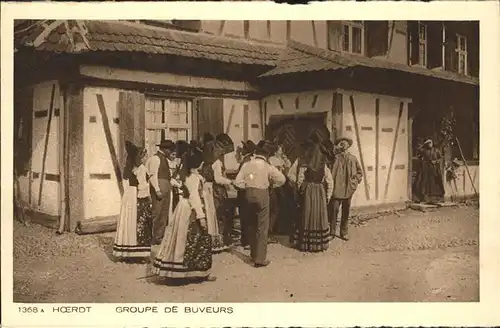 Trachten Groupe de Buveurs Alsace Kat. Trachten
