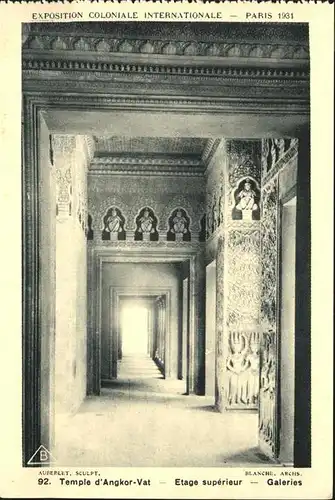 Exposition Coloniale Paris 1931 Temple d Angkor Vat Galeries Kat. Expositions