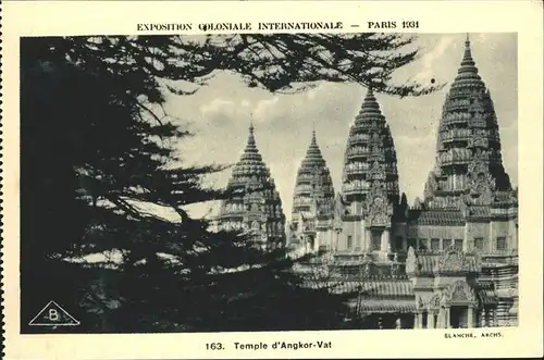 Exposition Coloniale Paris 1931 Temple d Angkor Vat Kat. Expositions