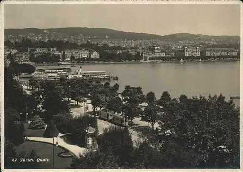 Dampfer Seitenrad Zuerich Quais Kat. Schiffe