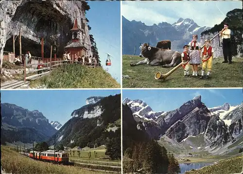 Alphorn Appenzellerbahn Ebenalp Seealpsee Kat. Musik