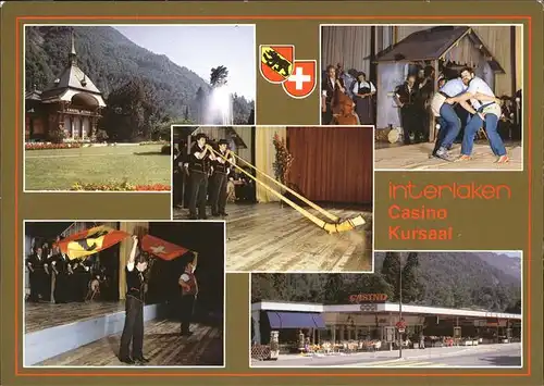 Alphorn Interlaken Casino Kursaal Wappen Kat. Musik