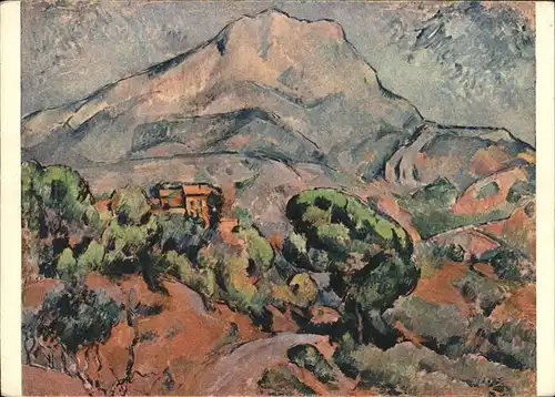 Kuenstlerkarte Nr. 44 P. Cezanne Mountain Ste Victoria  Kat. Kuenstlerkarte