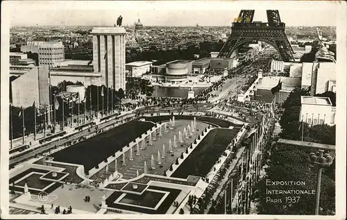 Exposition Internationale Paris 1937 Fliegeraufnahme Paris Kat. Expositions