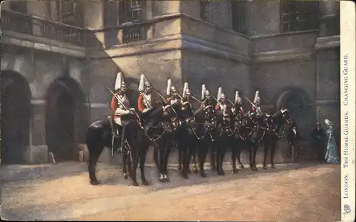 Leibgarde Wache London Horse Guards Pferde / Polizei /