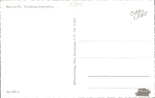 Beethoven Geburtshaus Bonn  Kat. Persoenlichkeiten