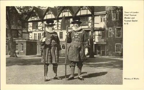 Leibgarde Wache Tower of London Yeoman  / Polizei /