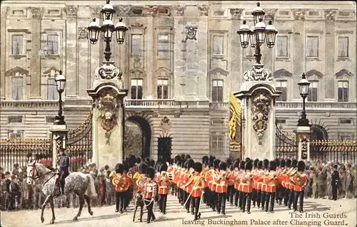 Leibgarde Wache Irish Guards Buckingham Palace / Polizei /