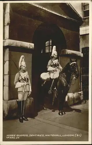 Leibgarde Wache Horse guards Sentries Whitehall London / Polizei /