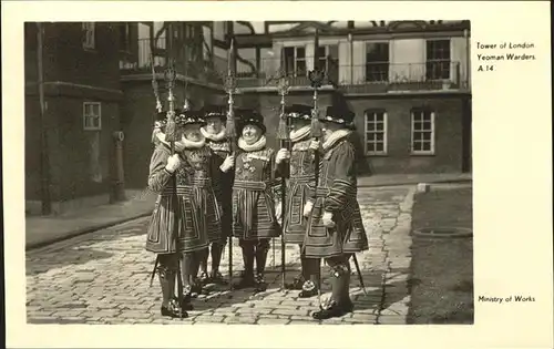 Leibgarde Wache Tower of London Yeoman Warders / Polizei /