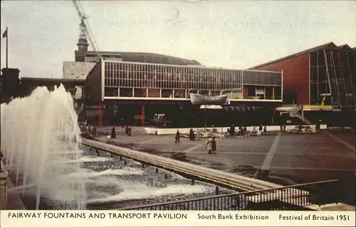 Festival of Britain London 1951 Fairway Fountains transport pavilion Kat. Expositions