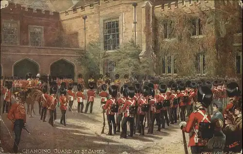 Leibgarde Wache Changing Guard St James / Polizei /