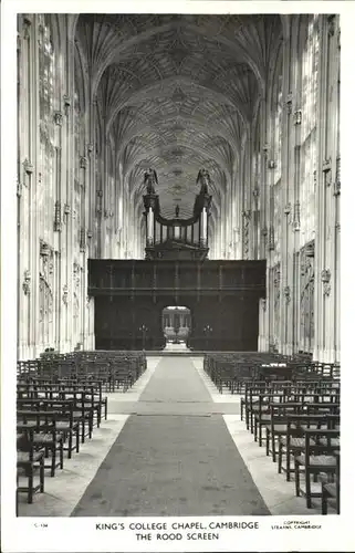 Kirchenorgel Kings College Cambridge Rood Screen Kat. Musik