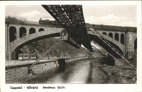 Schwebebahn Wuppertal Elberfeld Sonnborner Bruecke Kat. Bahnen