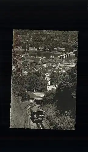 Bergbahn Heidelberg Heiliggeist Kirche Neckarbruecke Kat. Bahnen