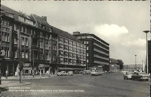 Strassenbahn Gelsenkirchen Ebertstrasse Hansa Sachs Haus Kat. Bahnen