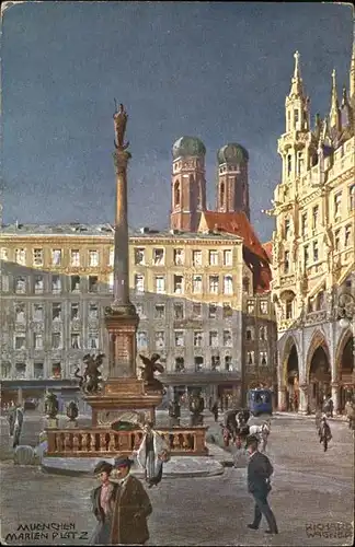 Wagner Richard Kuenstler Muenchen Marienplatz Kat. Kuenstler