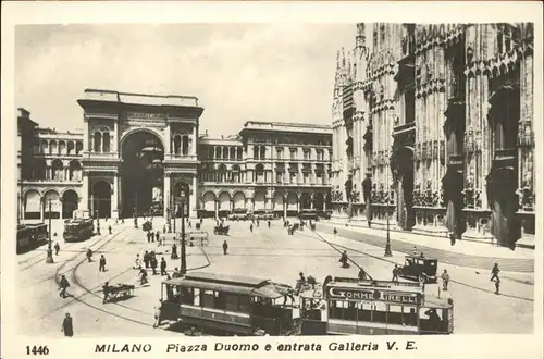 Strassenbahn Milano Piazza Duomo Galleria Kat. Bahnen