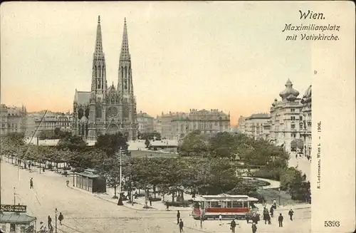 Strassenbahn Wien Maximilianplatz Votivkirche Kat. Bahnen